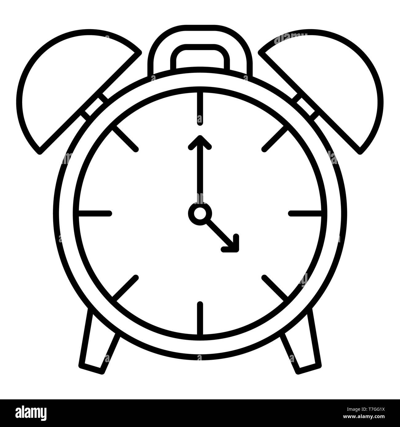 Symbol Uhr, Vector Illustration, Bildung Übersicht Stockfoto