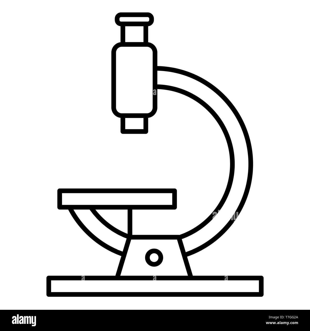 Mikroskop Symbol, Vector Illustration, Bildung Übersicht Stockfoto