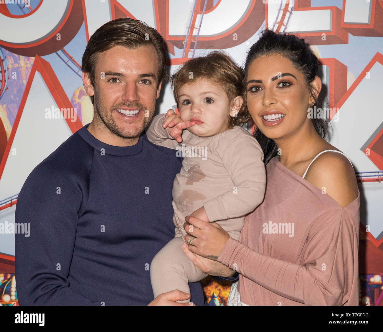 Celebrity Ankünfte für WUNDER PARK @ Chessington World Of Adventures Resort bietet: Nathan Massy, Freddie George, Cara de La Hoyde Wo: London, Vereinigtes Königreich, wenn: 06 Apr 2019 Credit: Phil Lewis/WENN.com Stockfoto