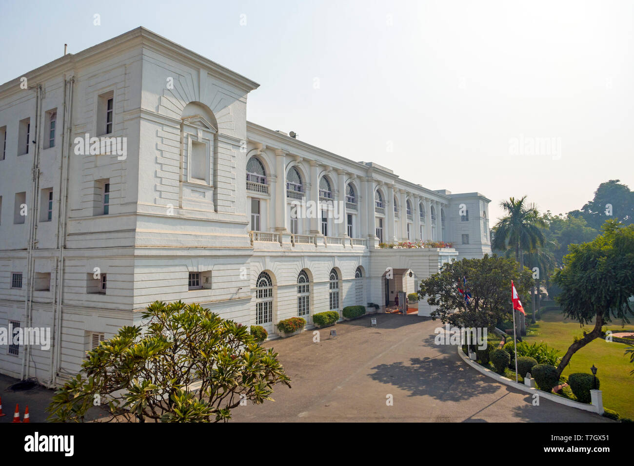 Maidens Hotel Delhi, Indien. Im Jahre 1903 als eines der ersten Hotels von Delhi und anerkannt als ein Erbe Hotel 1994 gegründet. Stockfoto