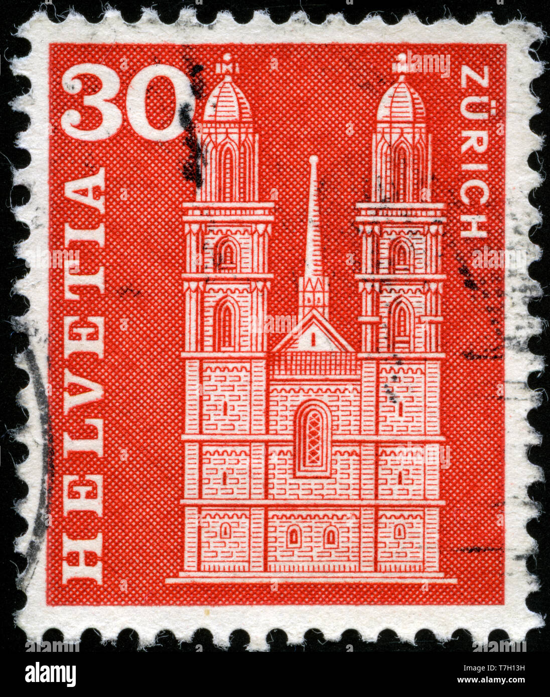 Briefmarke aus der Schweiz in die Geschichte Motive und Denkmäler Serie