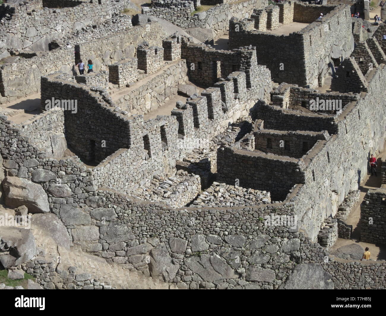 Machu Picchu in in der Region Cusco, Urubamba in der Provinz in den östlichen Kordilleren des südlichen Peru. Stockfoto