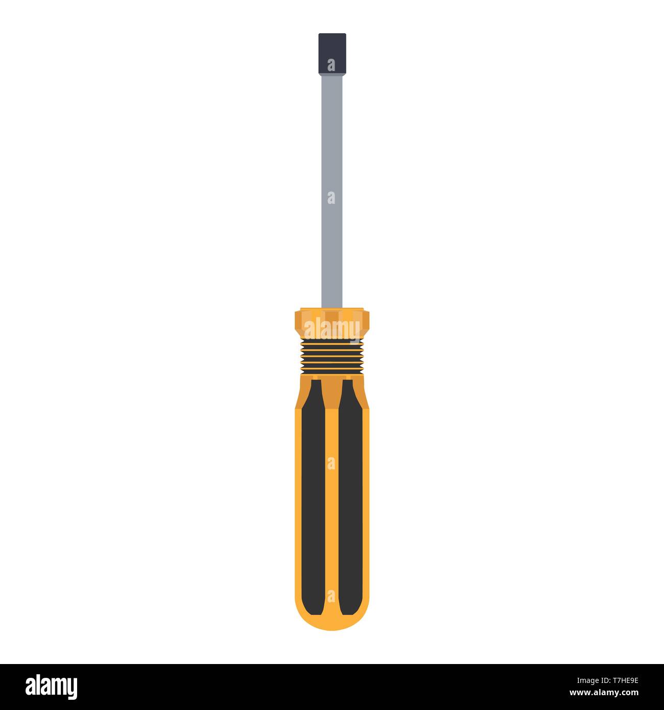 Schraubendreher Schraube Vector Tool Mutter Sechskantschlüssel Abbildung: isolierte Symbol Hintergrund. Metall Reparatur Bau Stock Vektor