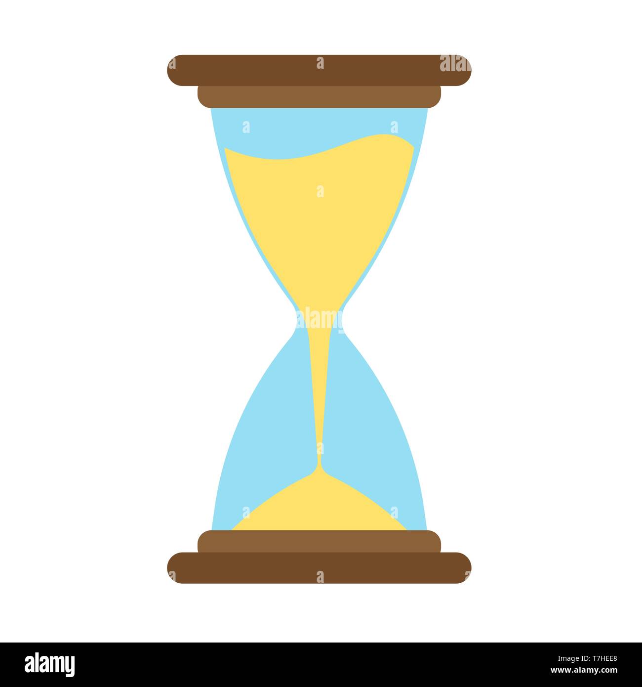 Sanduhr Vektor-zeit sand Stunden-format Glas Design Illustration. Minute  Countdown Timer Konzept Grafik flach isoliert Stock-Vektorgrafik - Alamy