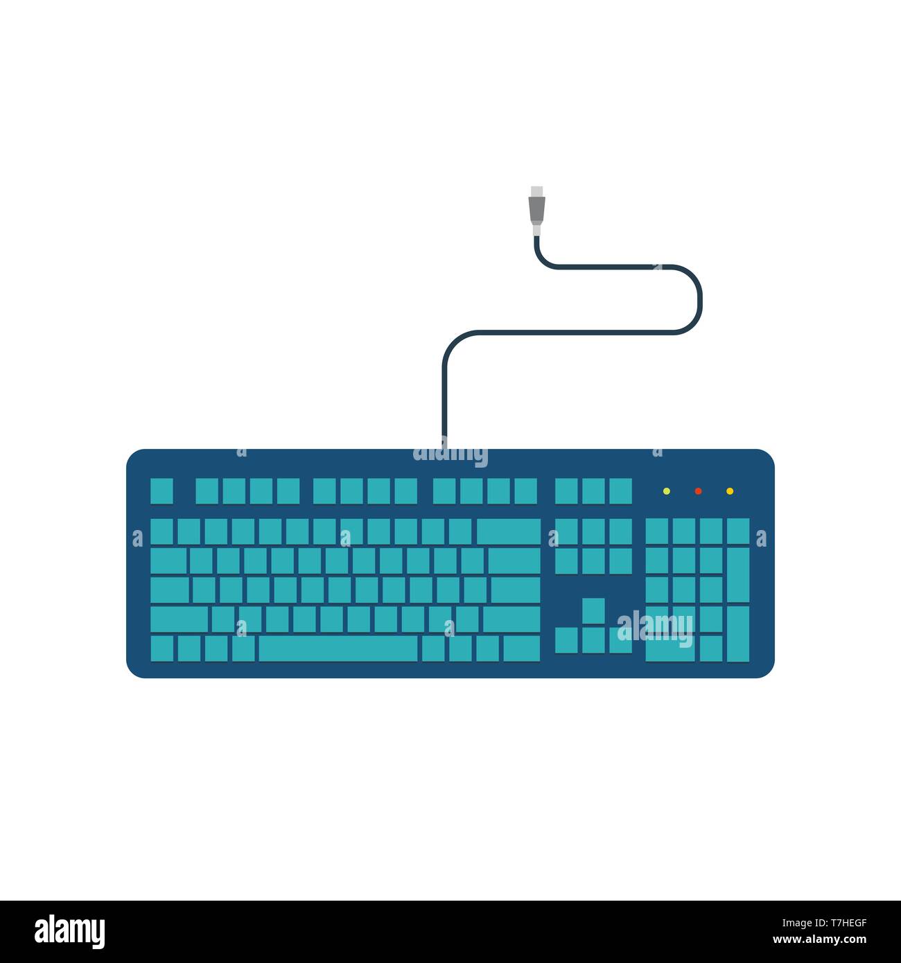 Einfache flache Tastatur Vector Illustration design Symbol auf weißem Hintergrund isoliert Stock Vektor