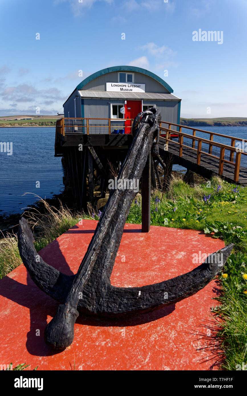 Die longhope Rettungsboot Museum befindet sich in der alten Rettungsboot an strotzt Schuppen auf der Insel Hoy in Orkney an der Nordküste von Schottland untergebracht. Stockfoto