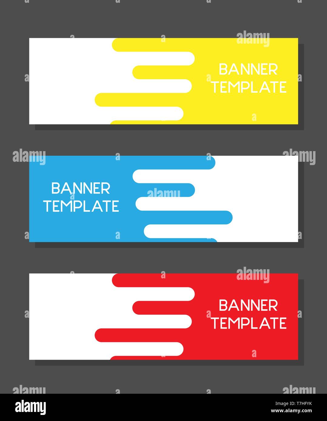 Moderne abstrakte mit bunten Bannern Template mit flachen Design vector Abbildung Stock Vektor