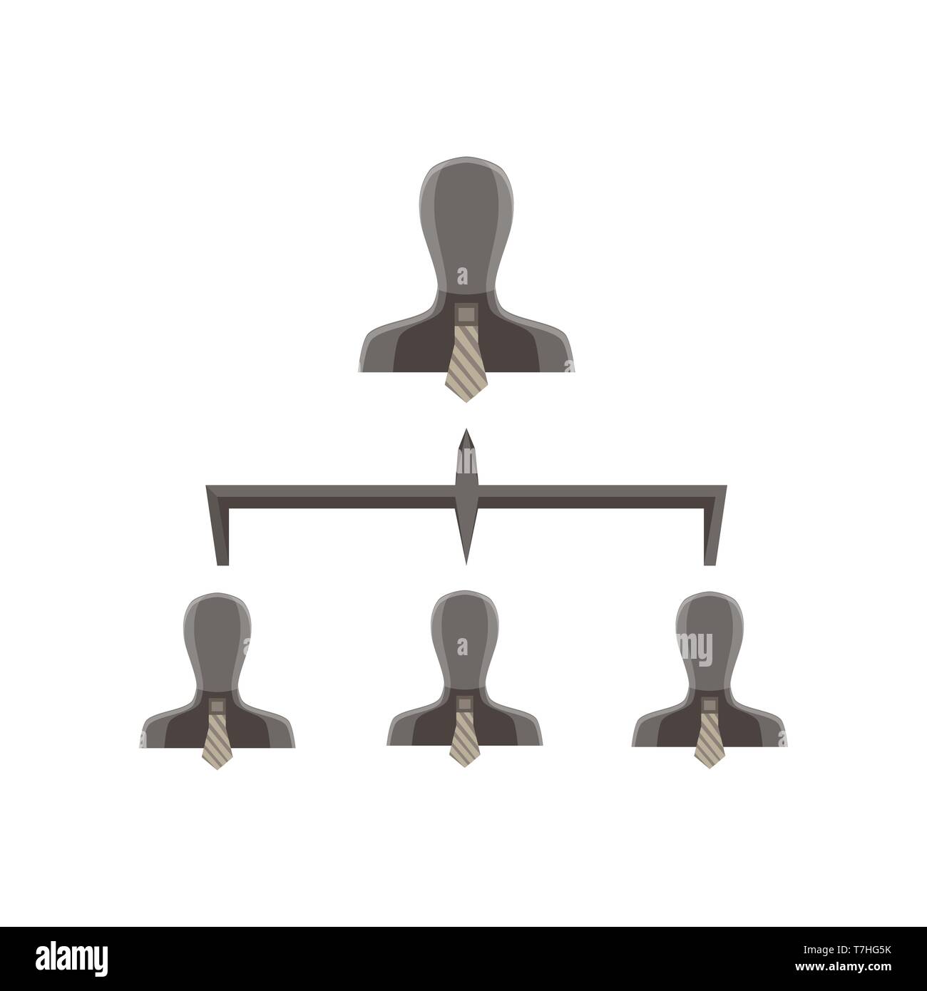 Hierarchie chart vector Organisation Struktur Pyramide business company Team Stock Vektor