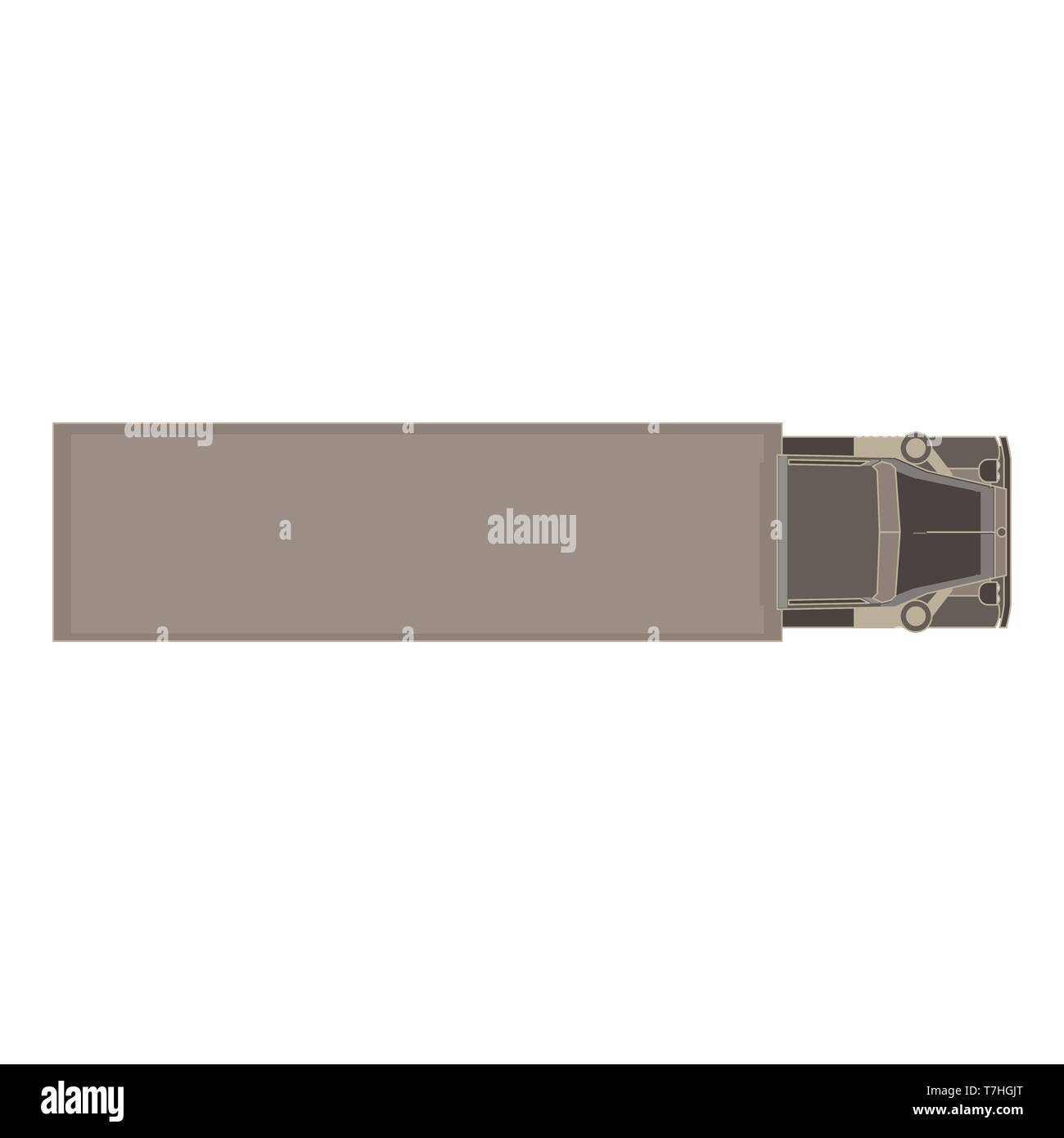 Der Vektor der Trailer Symbol Lkw und Cargo Container für Versand und