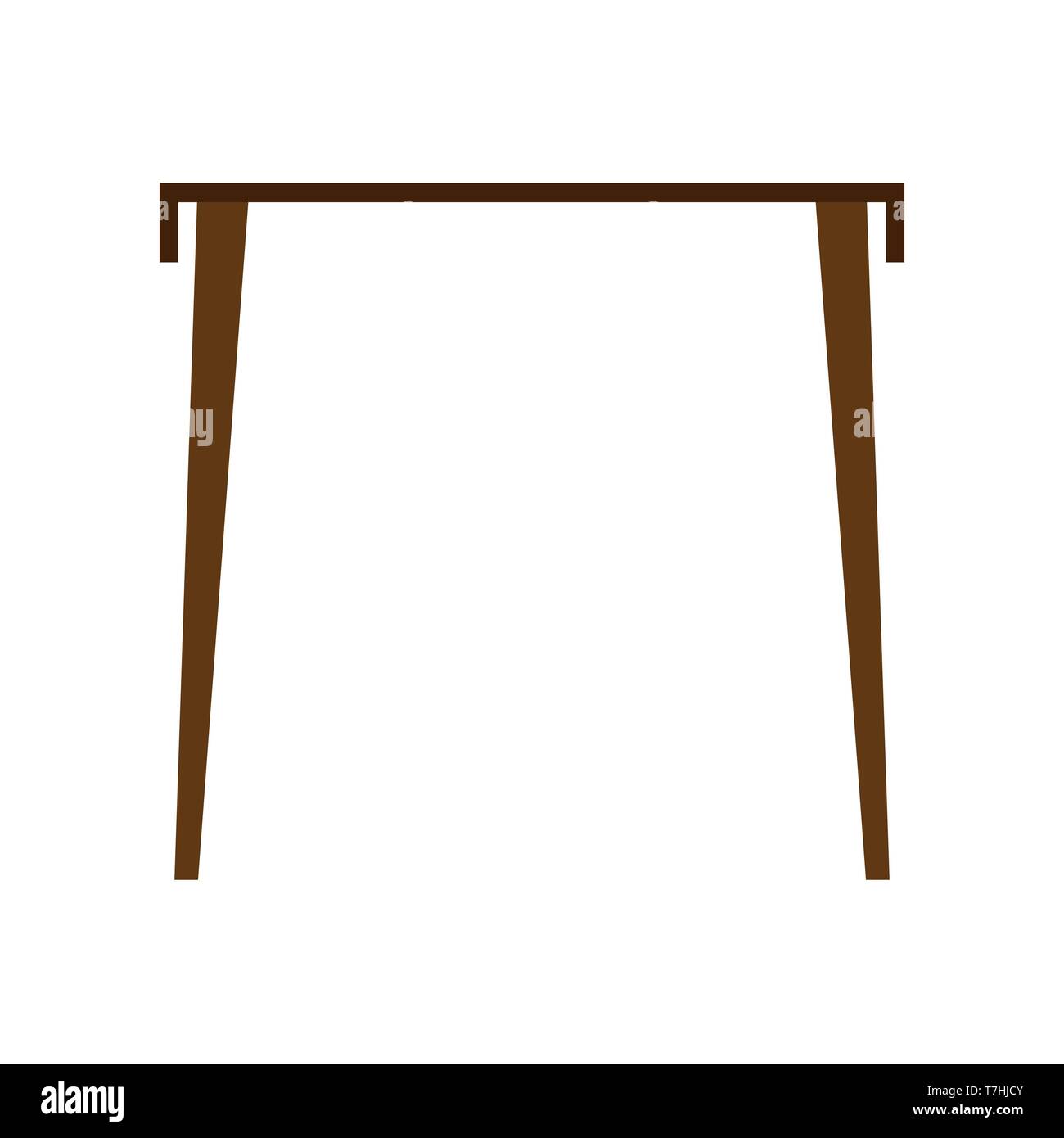 Tisch Seitenansicht Vektor icon. Essen Abbildung Familie Mittagessen Feier nach Hause. Küche Wohnung Möbel Zimmer Silhouette Stock Vektor