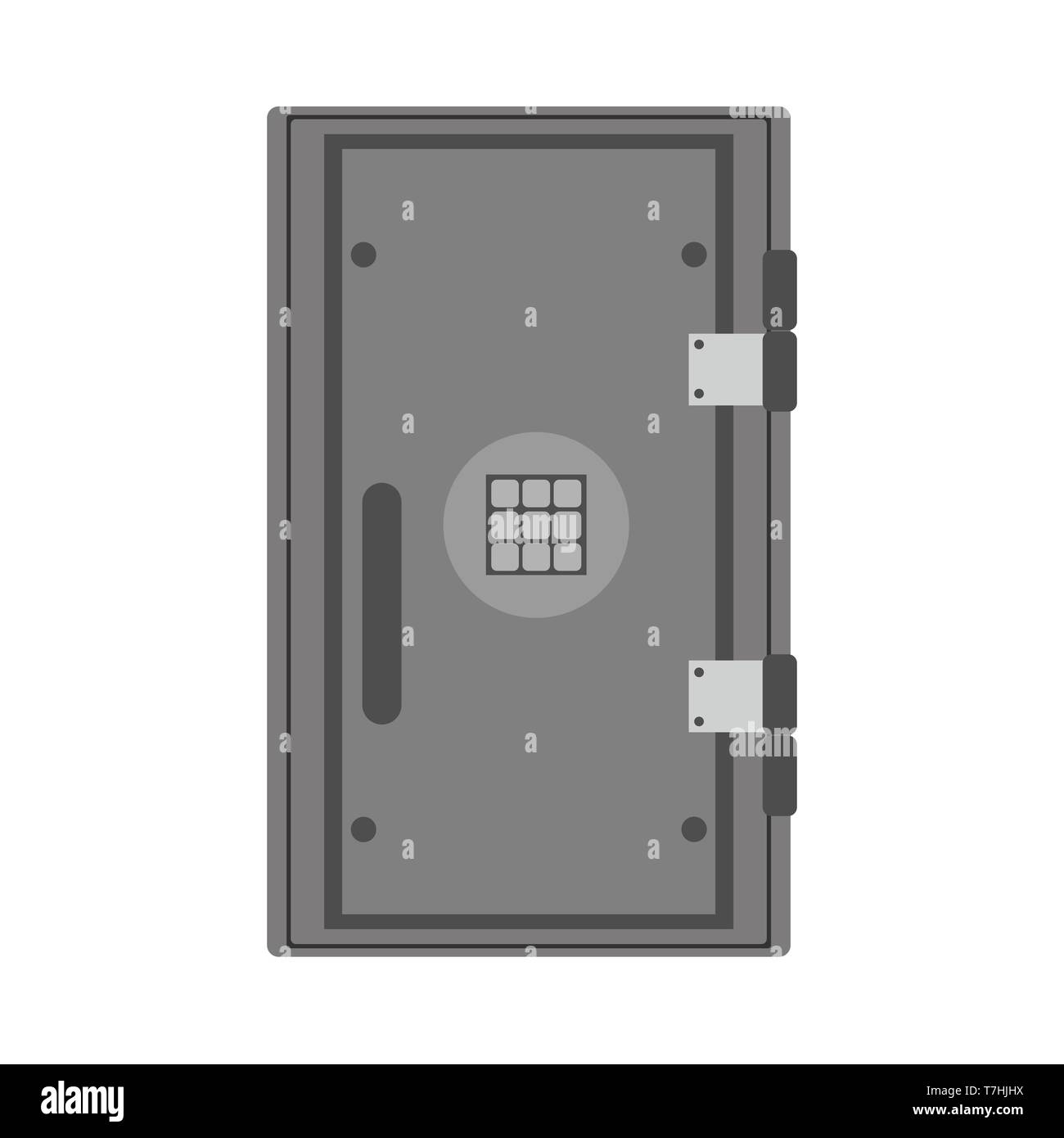 Sicheres banking Objekt Investitionen vektor Symbol sperren". Sicherheit Schatz geld Vault. Vertrauen Kaution flachbild Symbol Stock Vektor