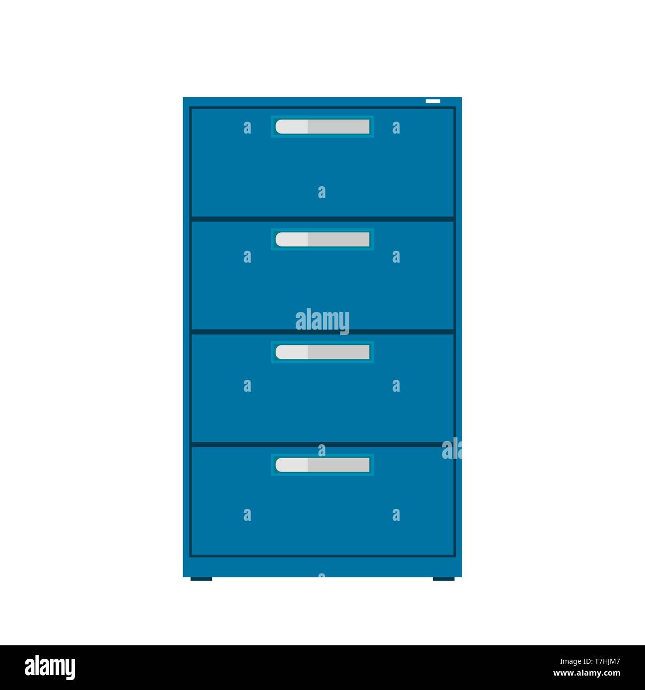 File Cabinet vektorsymbol Möbel Interieur management Finanzen Katalog Bibliothek Binder. Datenbank Metallgehäuse Büro. Datum Archiv Stock Vektor