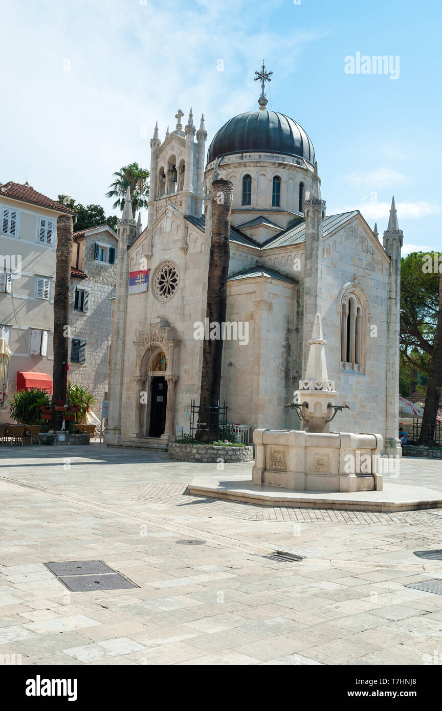 Kirche des Hl. Erzengel Michael in Herceg Novi, Montenegro Stockfoto