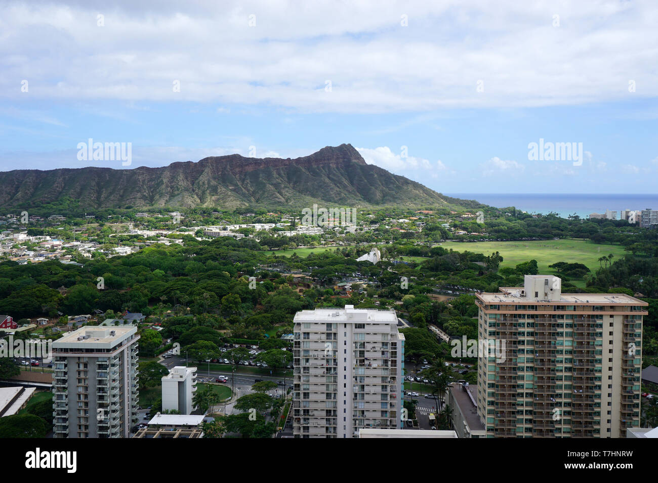 Diamond Head in Honolulu. Stockfoto