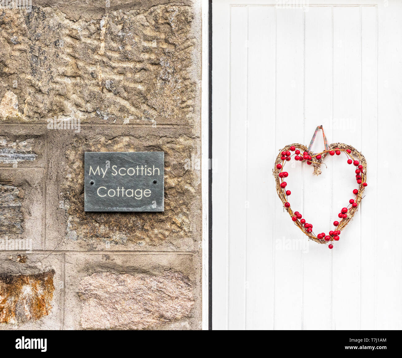 Scottish Cottage, Schottland, Großbritannien Stockfoto