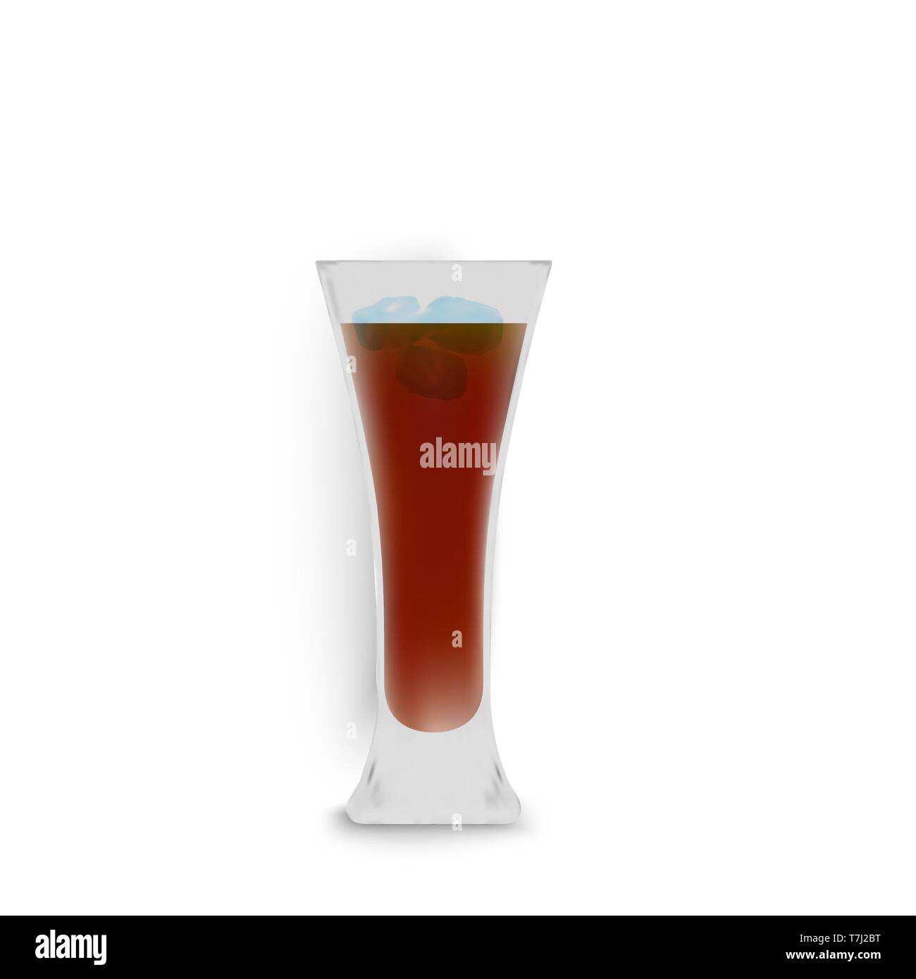 Cocktail realistischen Illustration Vektor alkoholische Getränke Farbe design Trinken frisches Eis isolierten Natur Saft Stock Vektor