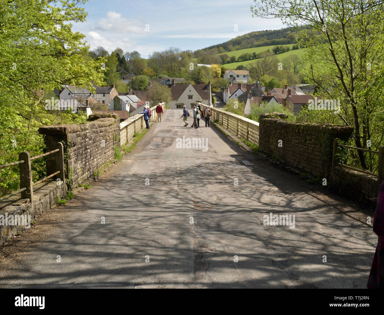 Brockweir Brücke über den Fluss Wye Stockfoto