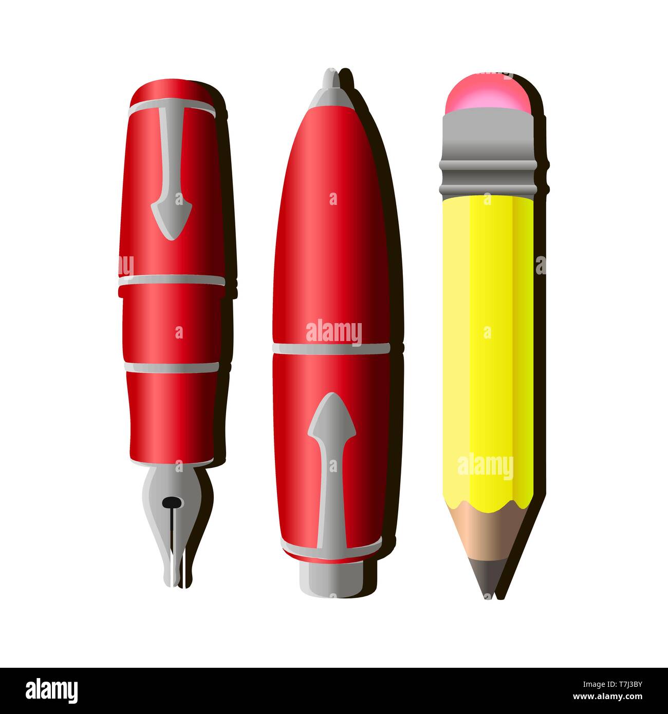 Stift vektor Bleistift tools Design isoliert Abbildung Stock Vektor