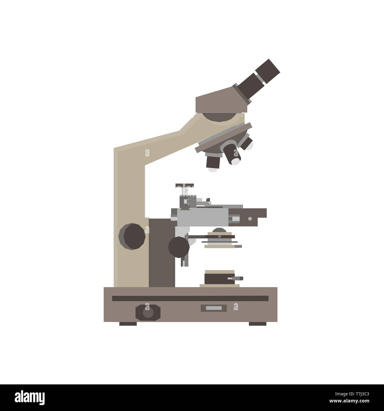 Mikroskop Symbol Vektor isolierte Wissenschaft Abbildung symbol  Biologielabor Linse Stock-Vektorgrafik - Alamy