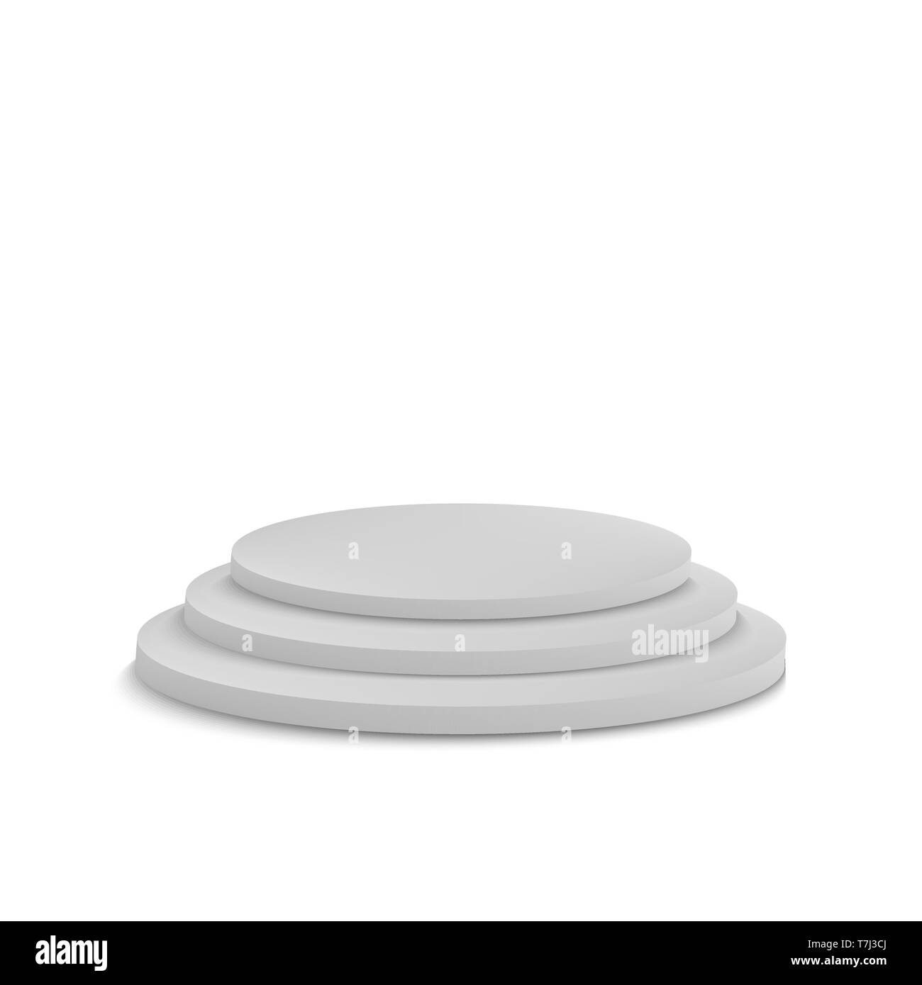 Podium runde Bühne realistische Vector template Kreis 3 d leer Abbildung Sockel Stock Vektor