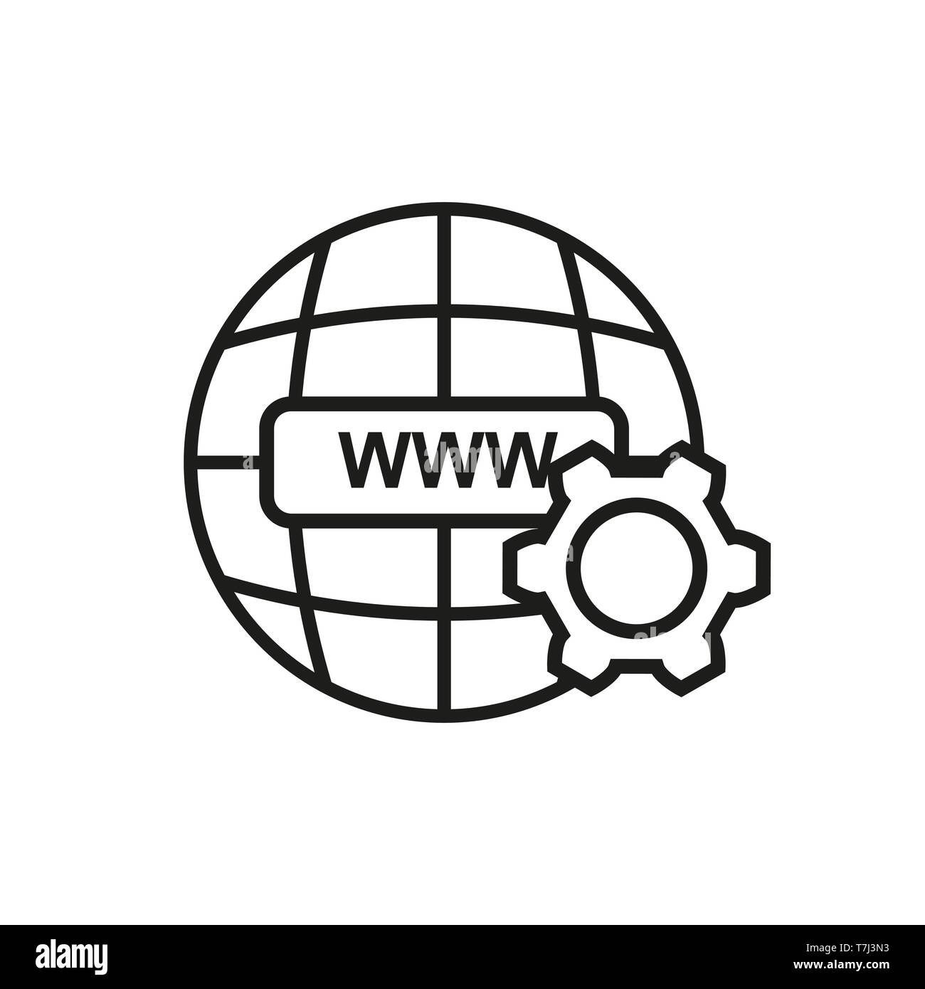 Das Symbol Skizze line business Arbeit web Vektor. Internet Design Office arbeiten Konzept Abbildung: Karriere Finanzen thin Stock Vektor