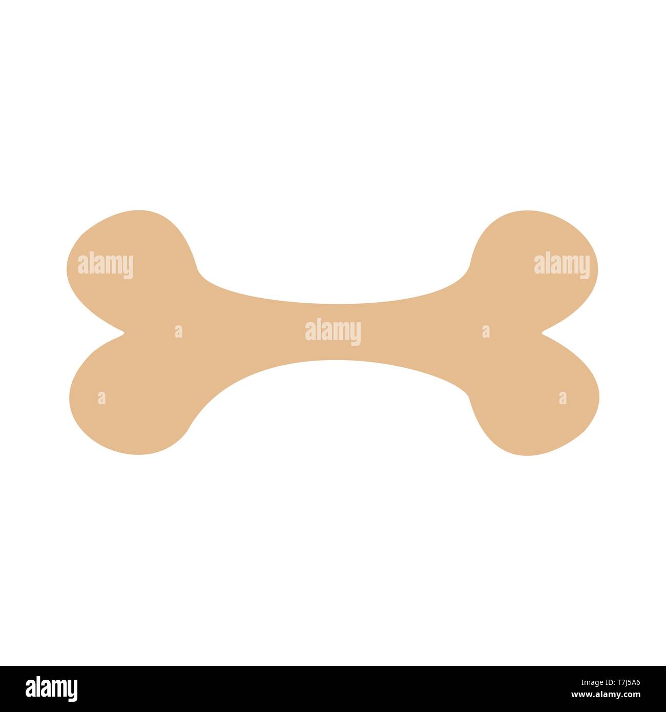Knochen Hundefutter Zeichen Grafik Vektor icon. Konzept Form Abbildung Silhouette Stock Vektor