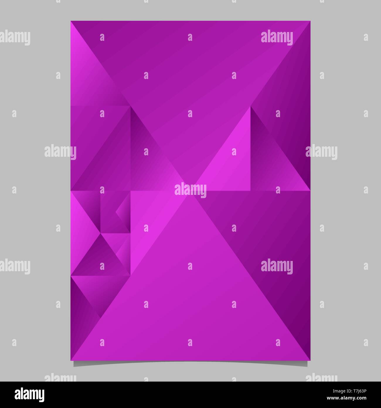 Geometrische minimale Steigung Dreieck Mosaik flyer Template Design Stock Vektor