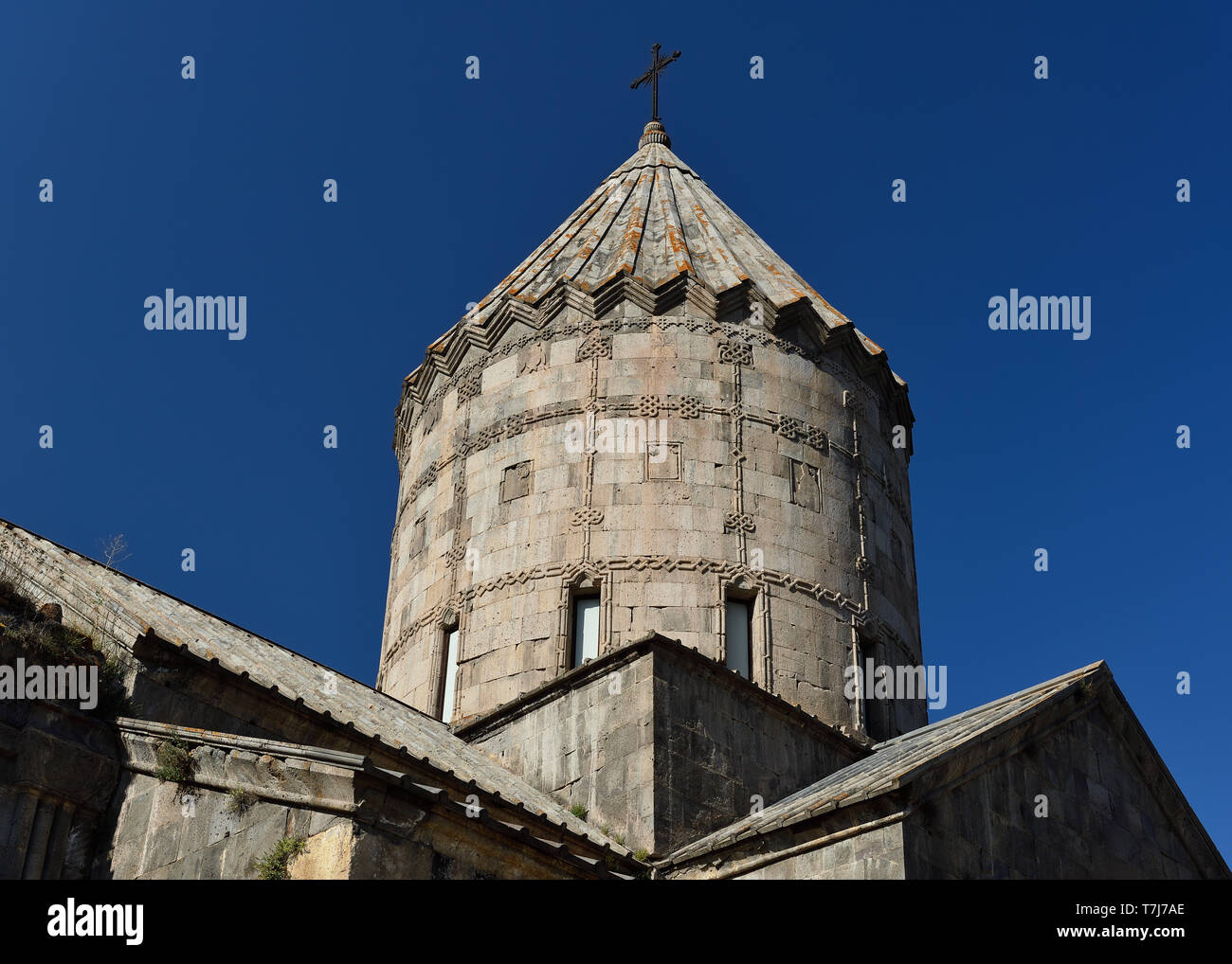 Detail des Kloster Tatev. Es ist eines der ältesten und berühmtesten Klosteranlagen in Armenien. Stockfoto