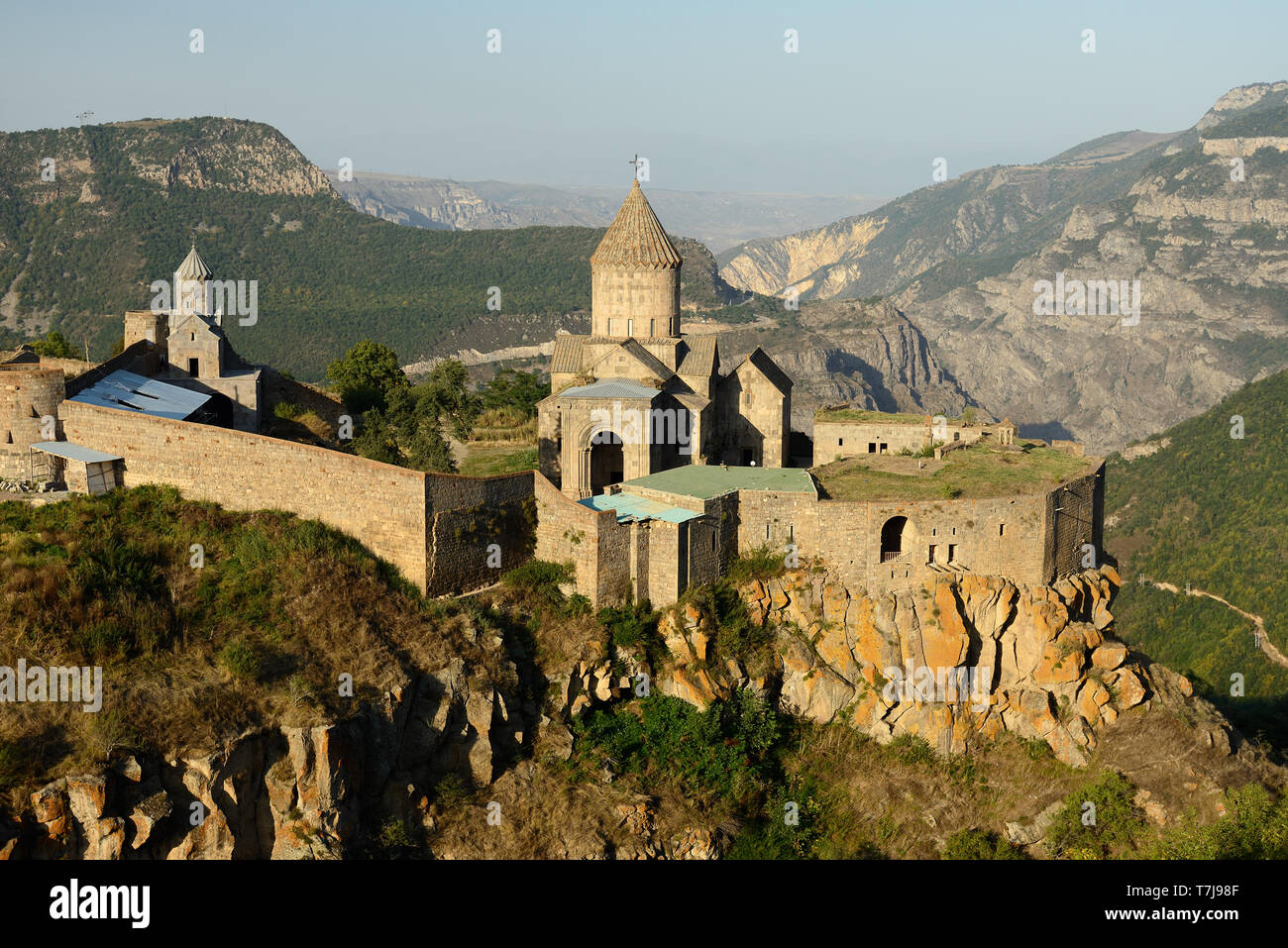 Tatev Kloster ist ein 9. Es ist eines der ältesten und berühmtesten Klosteranlagen in Armenien. Stockfoto
