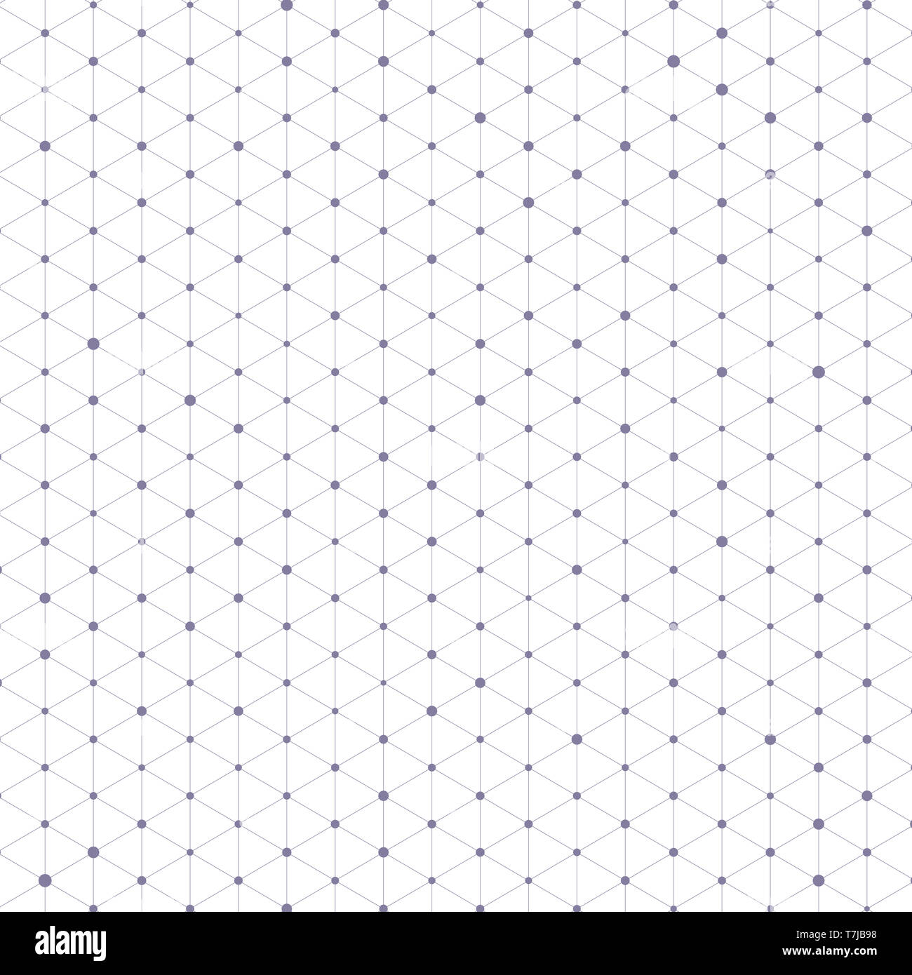 Dreieckiges Muster Hintergrund mit den Verbindungslinien und Punkte Stockfoto