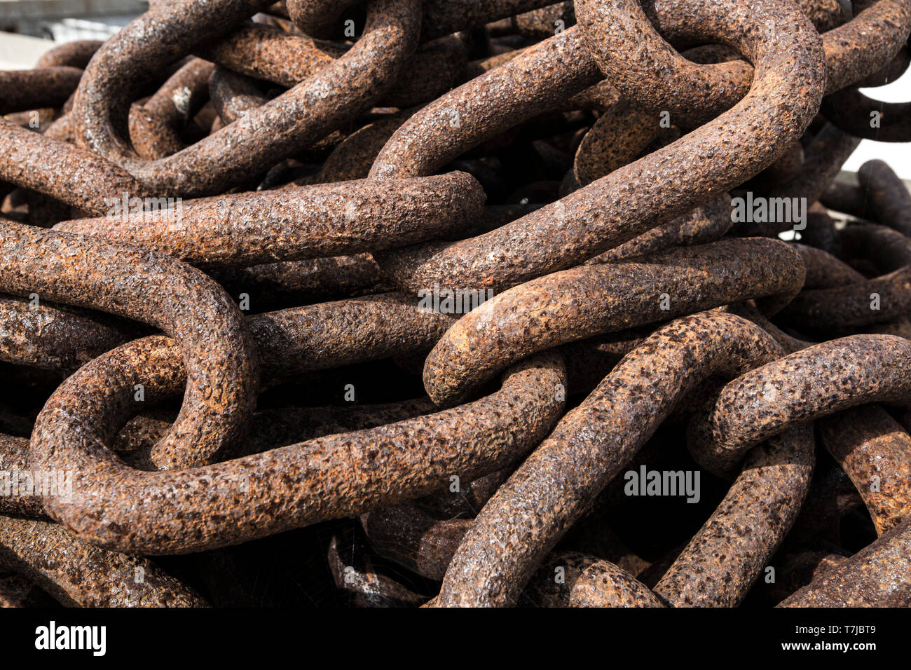 Ketten Hafen West-Terschelling Stockfoto