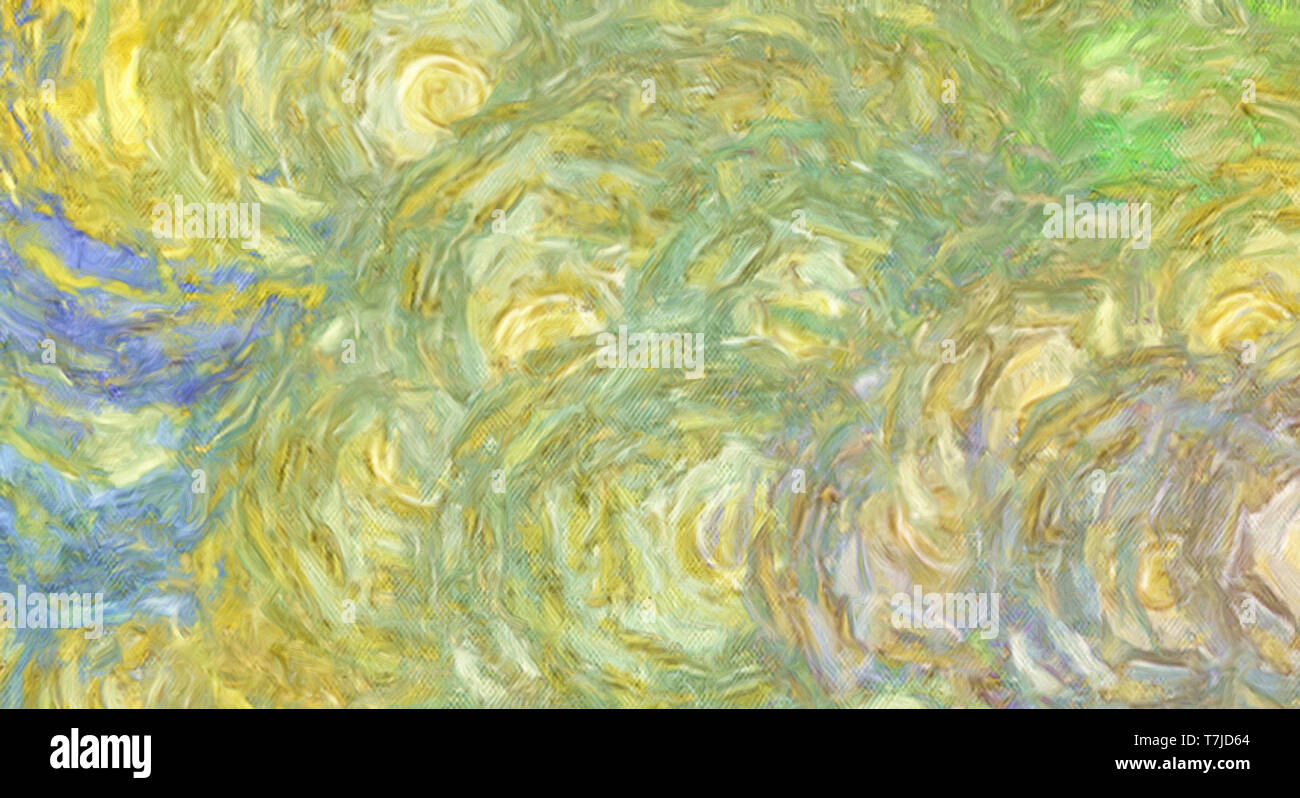 Abstrakte Textur Hintergrund. Digitale Malerei in Vincent Van Gogh style Artwork. Hand gezeichnet künstlerische Muster. Moderne Kunst. Gut für gedruckte Bilder, p Stockfoto