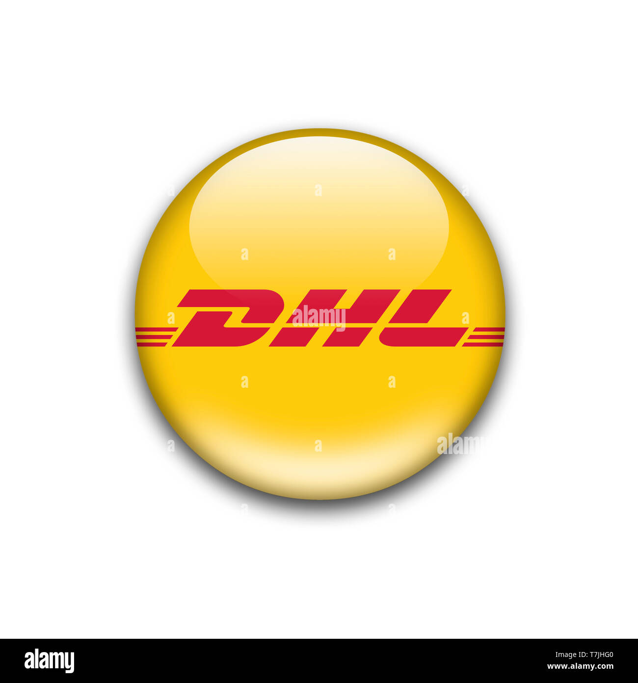 Dhl logo emblem -Fotos und -Bildmaterial in hoher Auflösung – Alamy