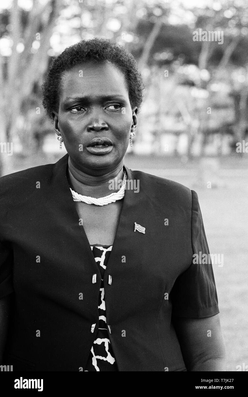 Rebecca Nyandeng De Mabioris die Witwe von Dr. John Garang de Mabior, Ende der erste Vizepräsident des Sudan und der Präsident der Regierung des Südsudan. Stockfoto
