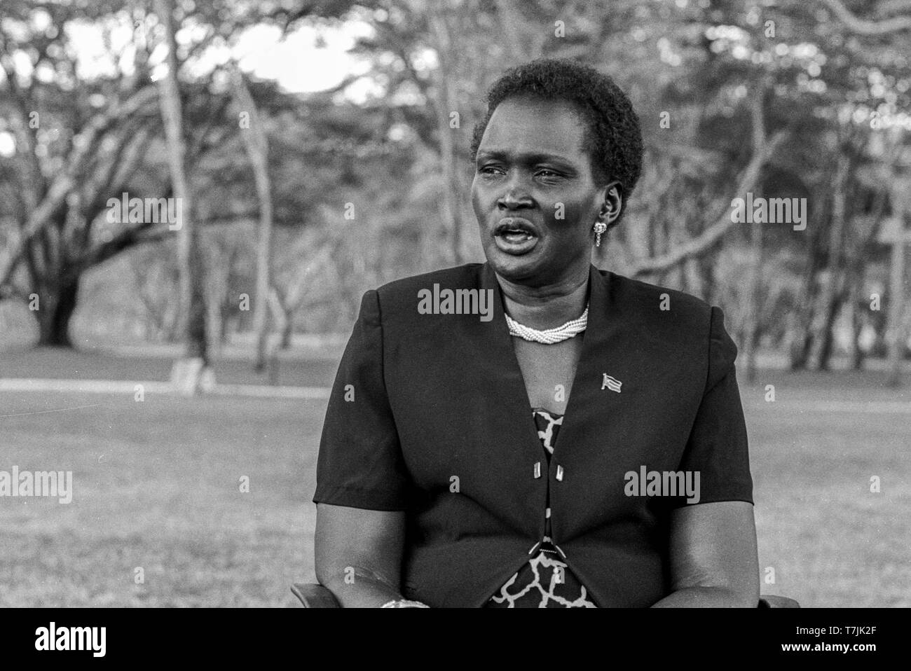 Rebecca Nyandeng De Mabioris die Witwe von Dr. John Garang de Mabior, Ende der erste Vizepräsident des Sudan und der Präsident der Regierung des Südsudan. Stockfoto