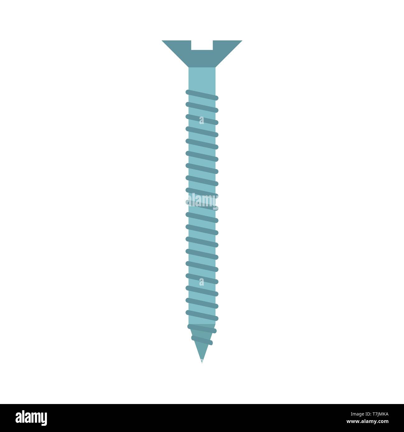 Schraube vektorsymbol Bau branche Metall Element. Eisen Hardware flach Nieten. Arbeit fix anmelden Silhouette Stock Vektor