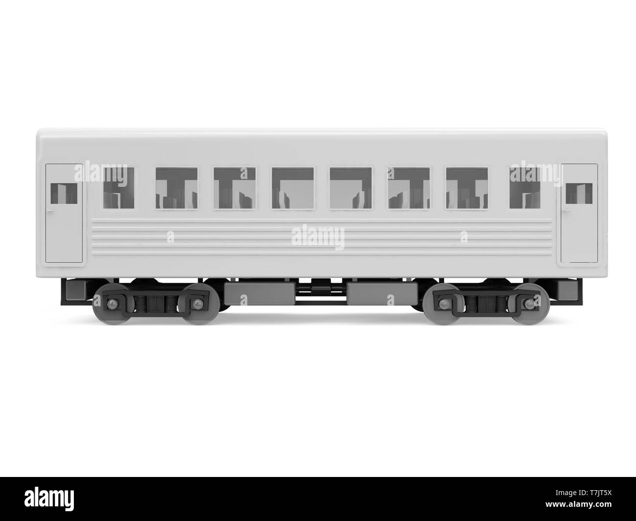 Waggon Zug isoliert auf weißem Hintergrund Stockfoto