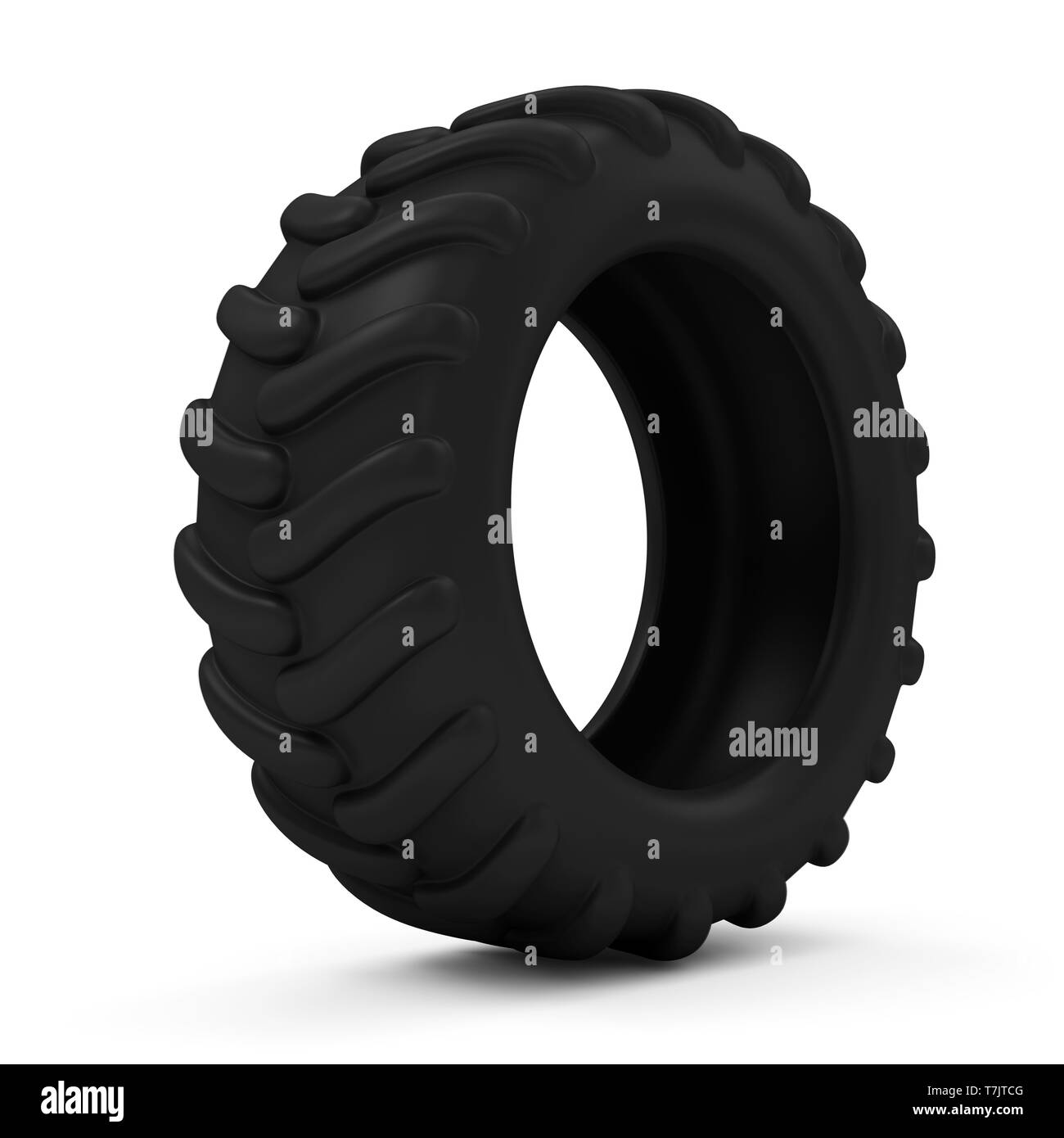 Traktor Reifen isoliert auf weißem Hintergrund Stockfoto