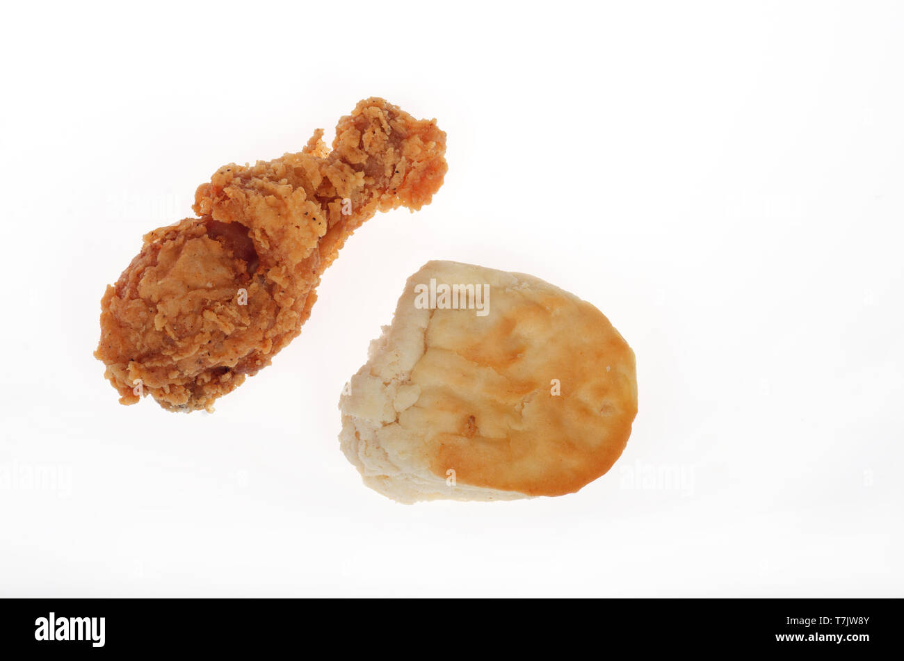 Kentucky Fried Chicken Fried Chicken drumstick und Keks Stockfoto