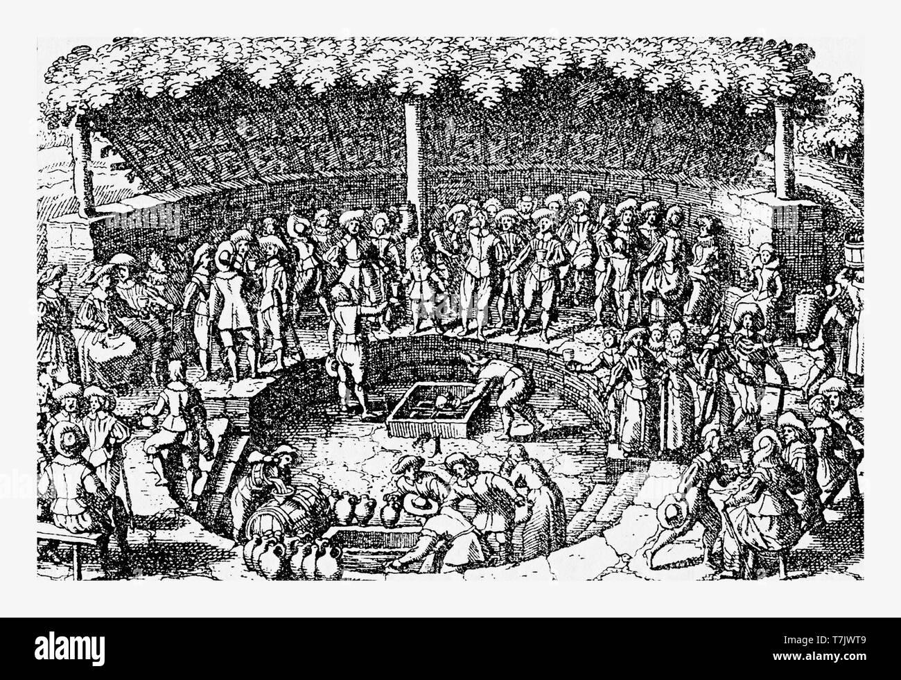 Langenschwalbach oder Bad Schwalbach in der Nähe von Wiesbaden war seit dem 14. Jahrhundert ein Kurort mit einem Mineral Spring von heilenden Wasser Stockfoto