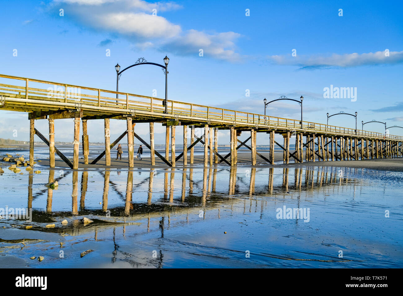 Pier, White Rock, British Columbia, Kanada Stockfoto