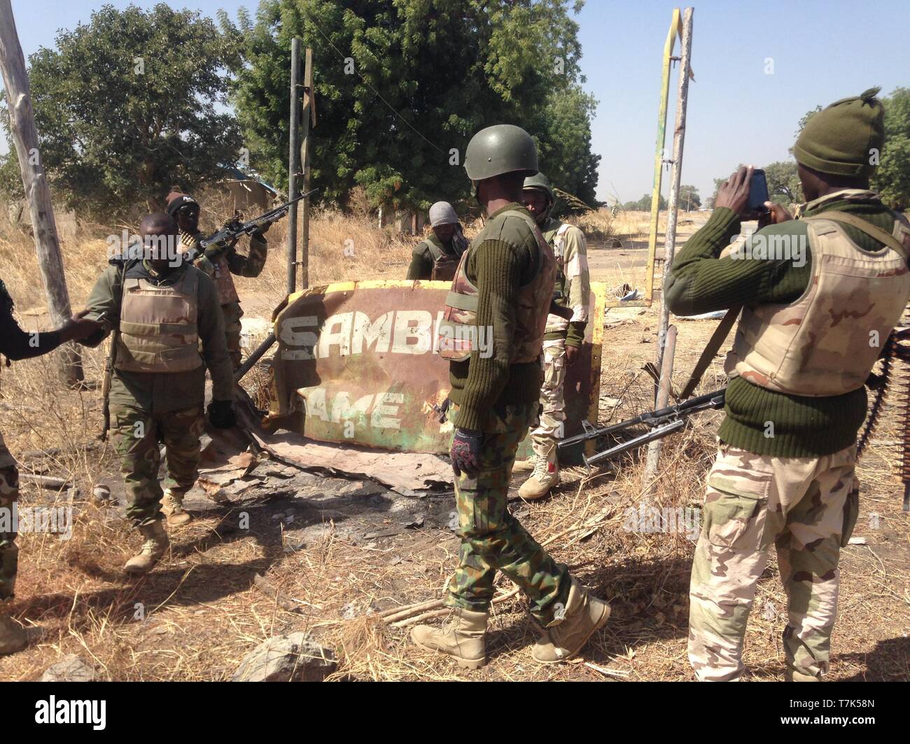 Nigeria militärischen Paraden Stockfoto