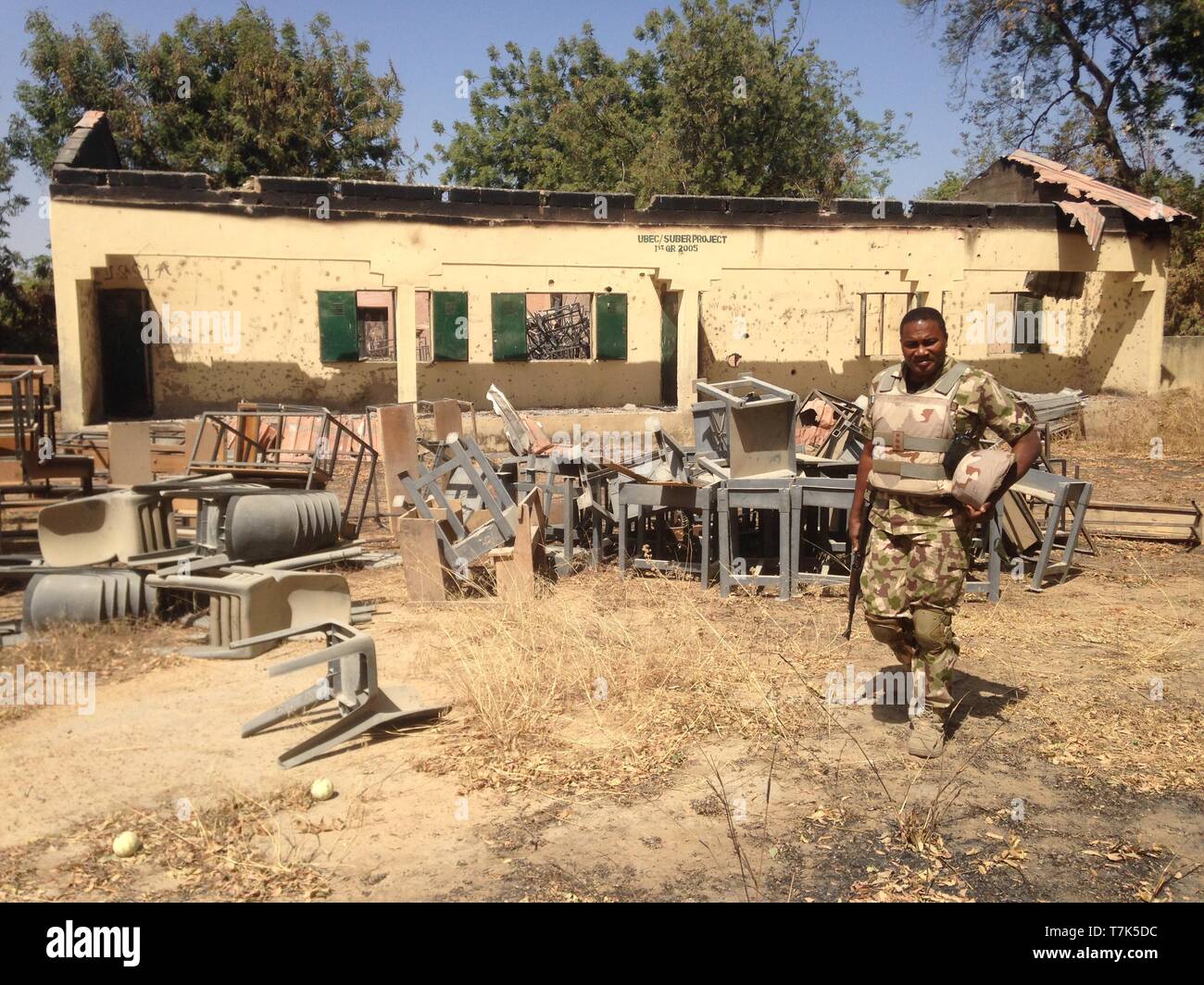 Nigeria militärischen Paraden Stockfoto