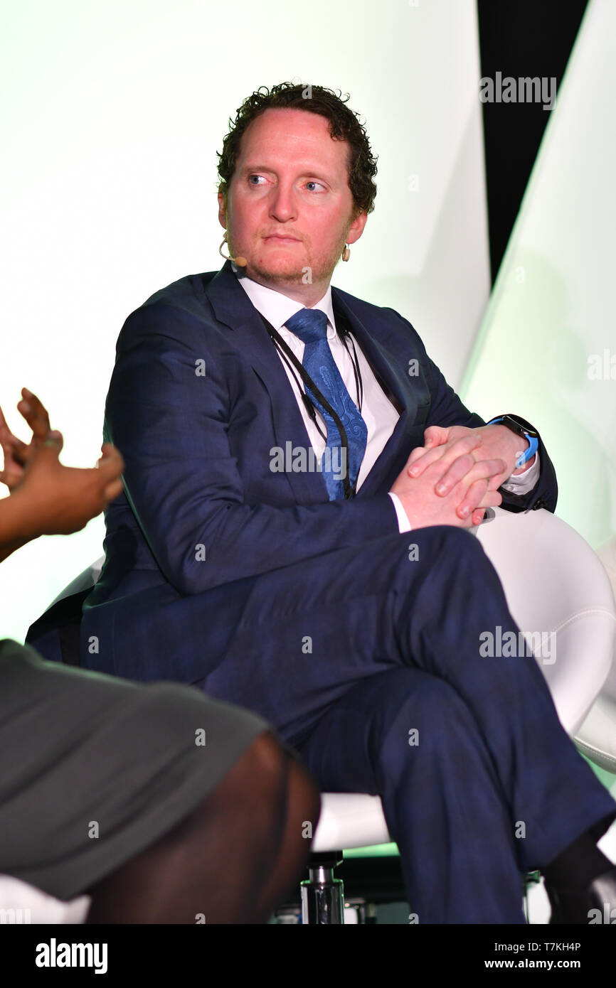 Excel London, UK. 8. Mai 2019. Referenten Thomas Kearney, stellvertretender Chief Allied Health Berufen Officer bei NHS England der Prävention nicht heilen - was ist die Rolle der individuellen Betreuung? Bei Elevate 2019 Am 8. Mai 2019, bei Excel London, UK. Bild Capital/Alamy leben Nachrichten Stockfoto