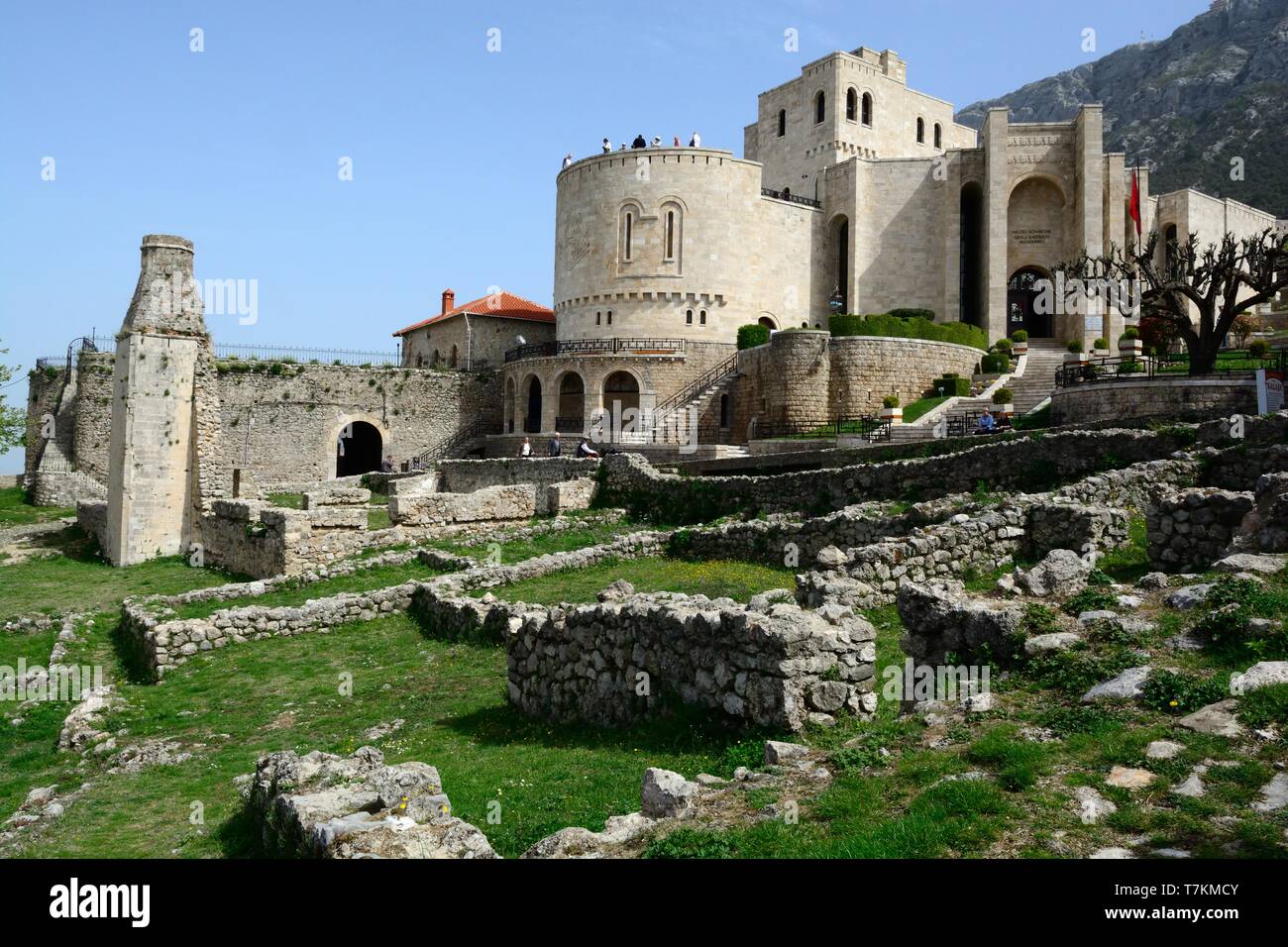 Skanderberg Museum und Zitadelle Kruja eines der wichtigsten Museen in Albanien Stockfoto