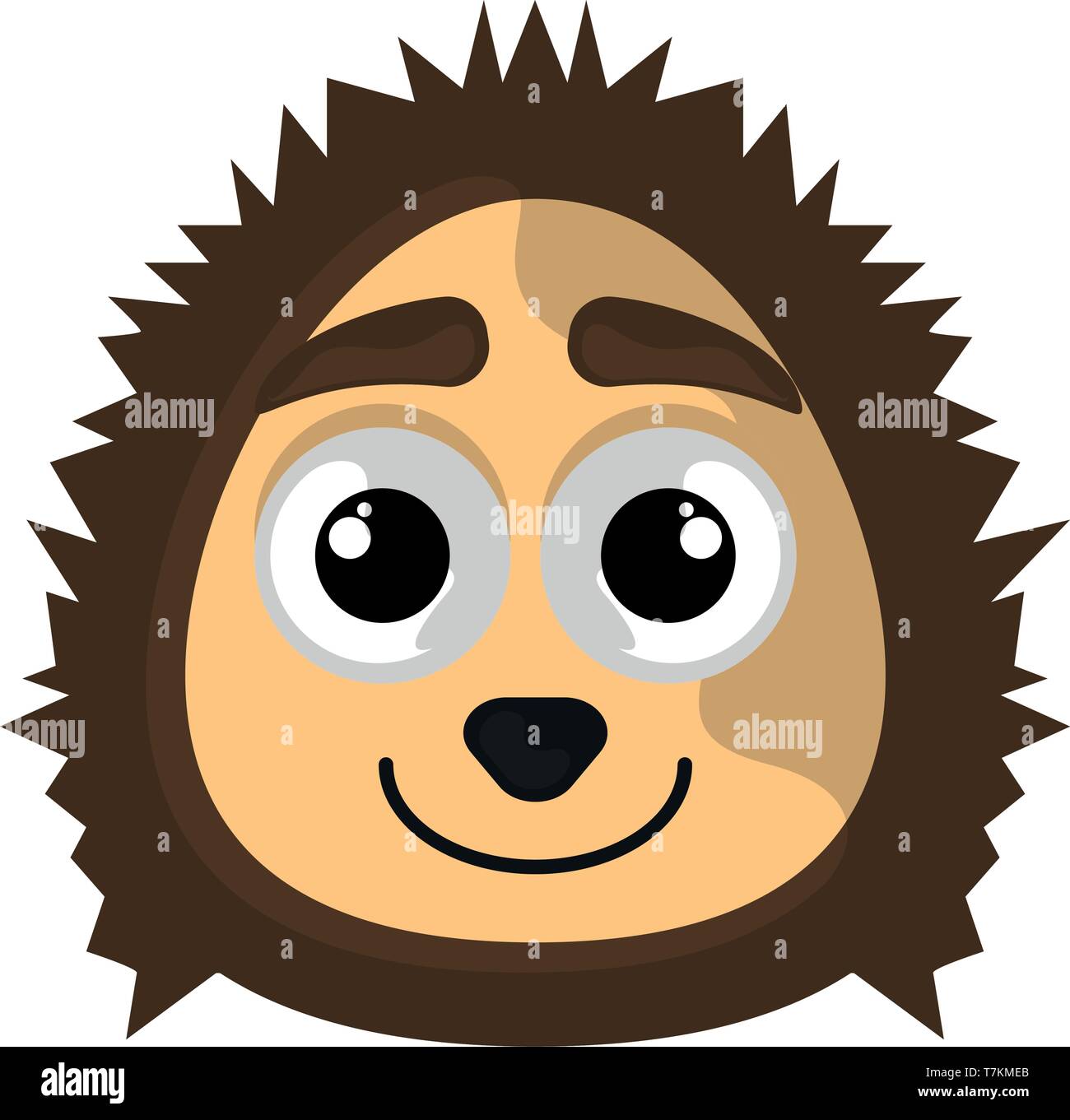 Cute avatar der ein Stachelschwein isoliert Stock Vektor