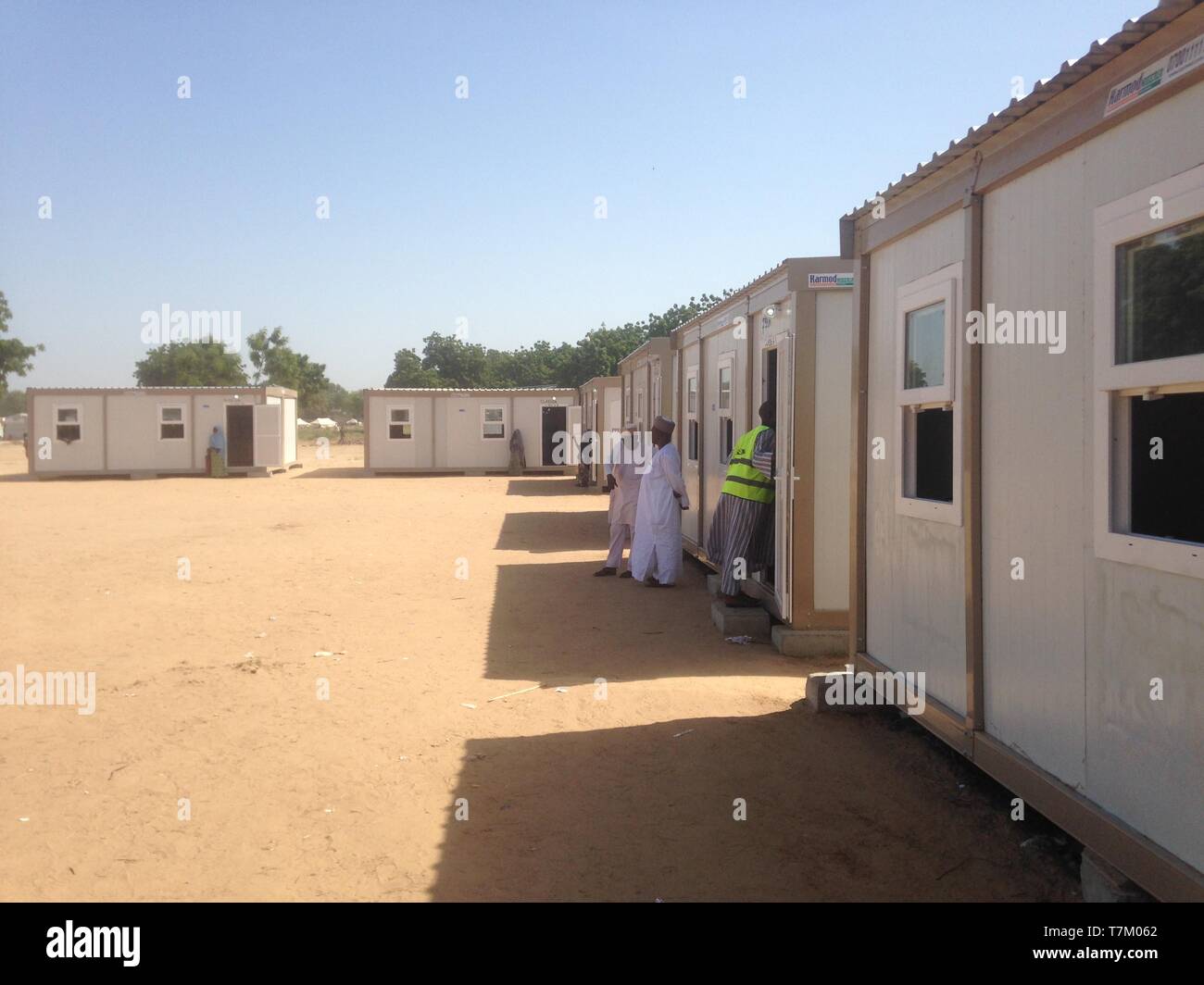 Kinder gerettet aus Boko Haram Stadt Schulbesuch in IDP-Zentrum in Maiduguri Stockfoto