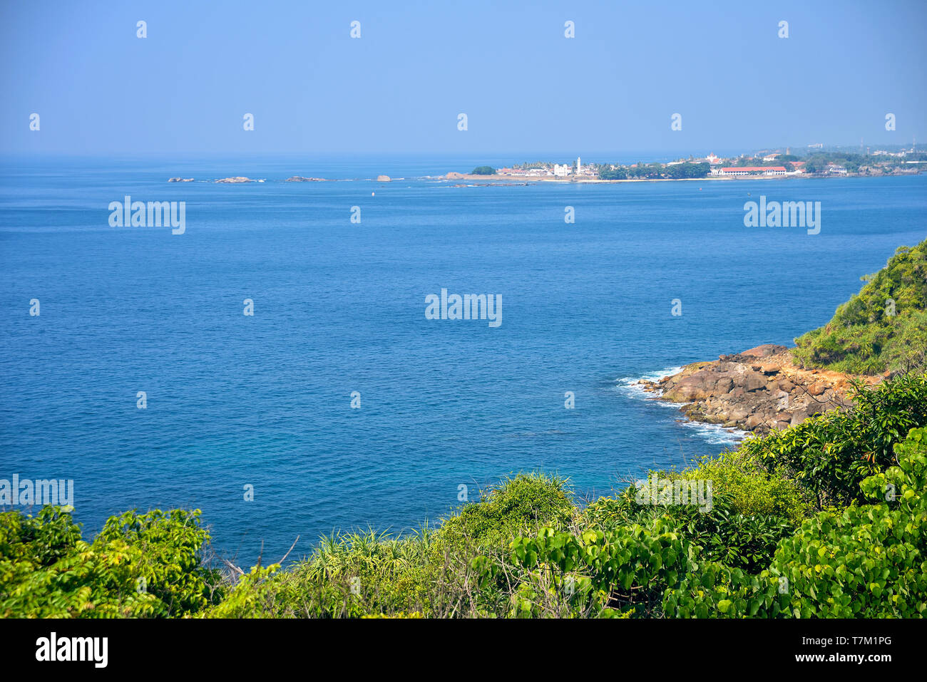 Blick vom Unawatuna in Galle, Sri Lanka Stockfoto