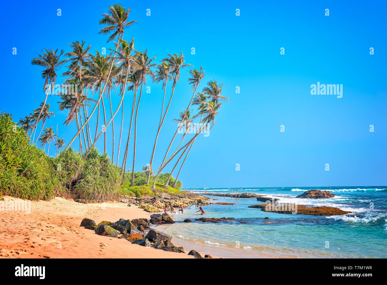 Schöne Landschaft mit Strand Stockfoto