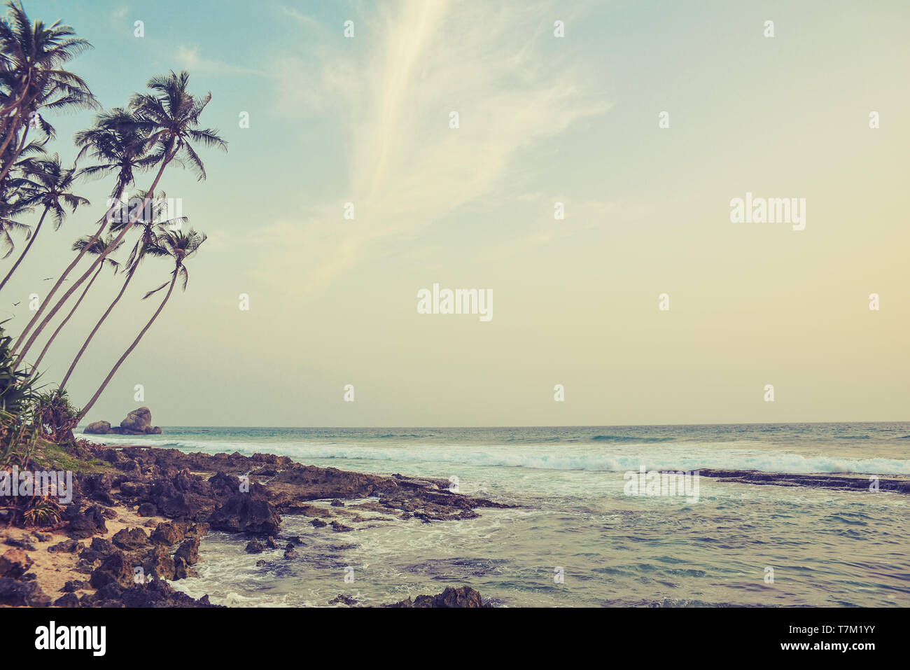 Schöne Landschaft mit Strand Stockfoto